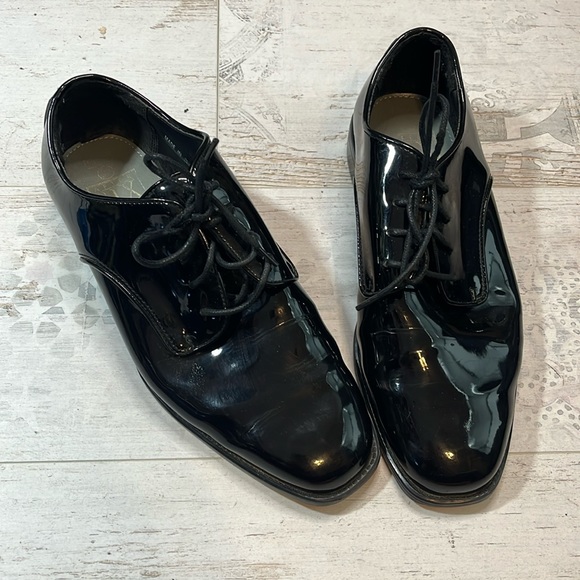 After Six Men’s Patent Black Dress Shoes Size 9 - Picture 1 of 9
